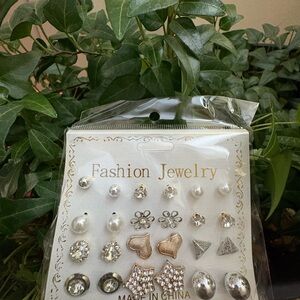 Elegant Gold and Silver Fashion Jewelry Set 12 Pairs